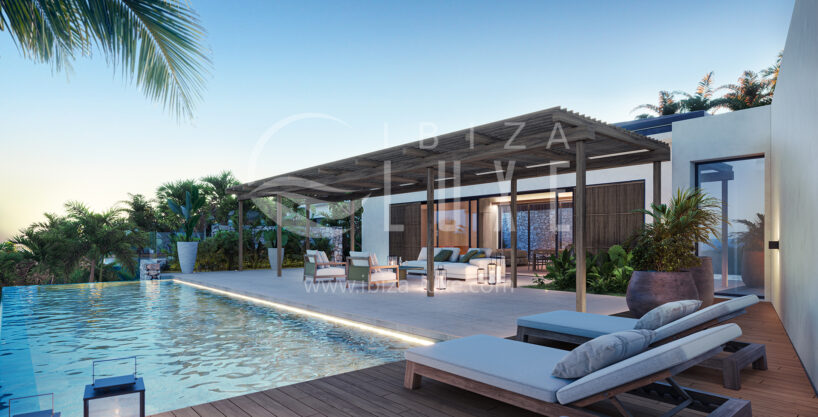 Villas de luxe à vendre Ibiza avec piscine à débordement